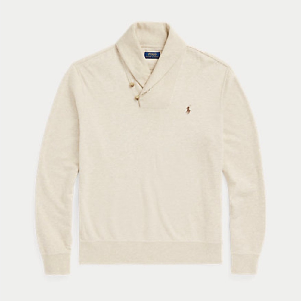 Polo Ralph Lauren Luxury Jersey Shawl-Collar Pullover Medium